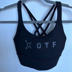 Lululemon energy bra with orange theory fitness logo
